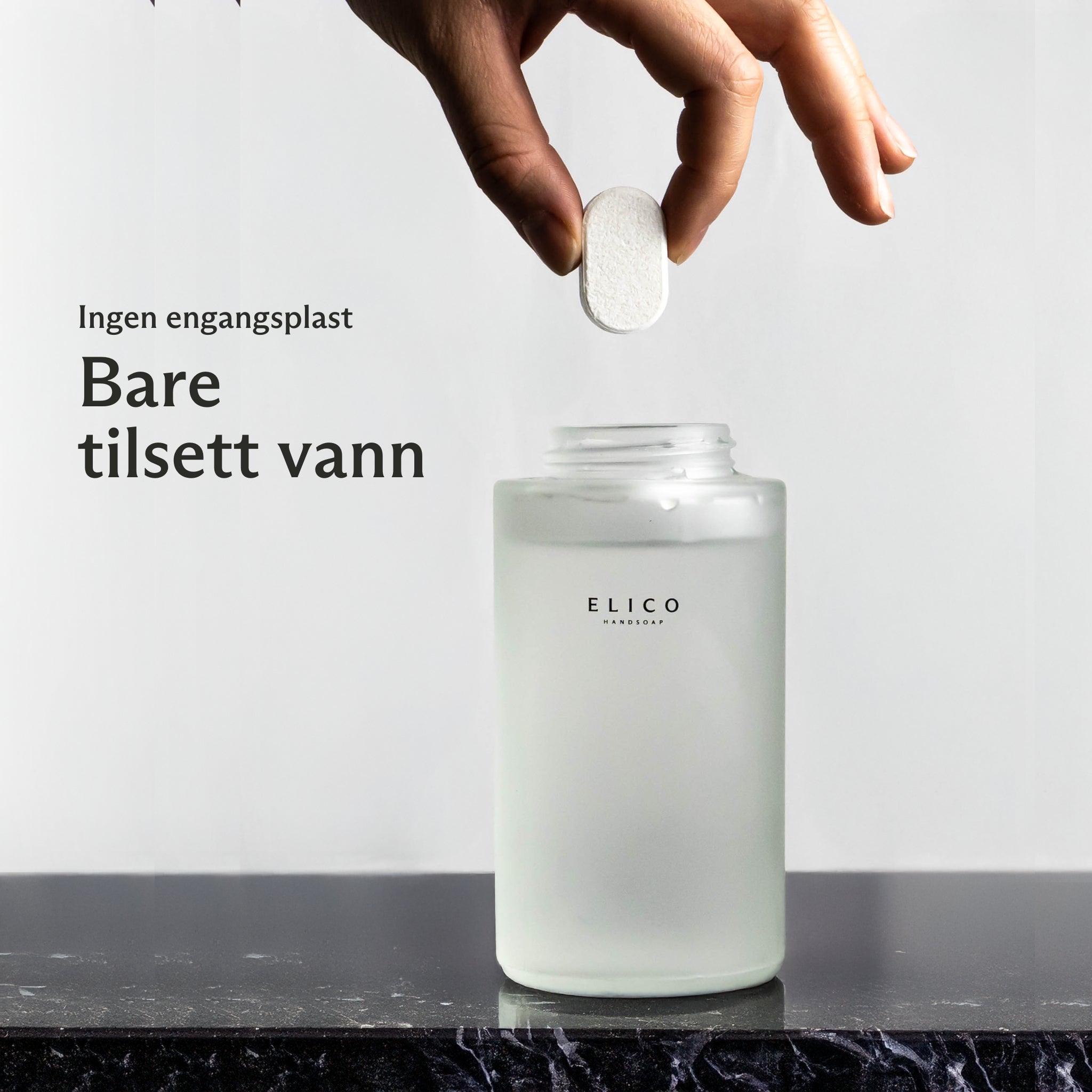 Handseife als Tablette von Elico – einfach Wasser dazugeben, kein Einwegplastik