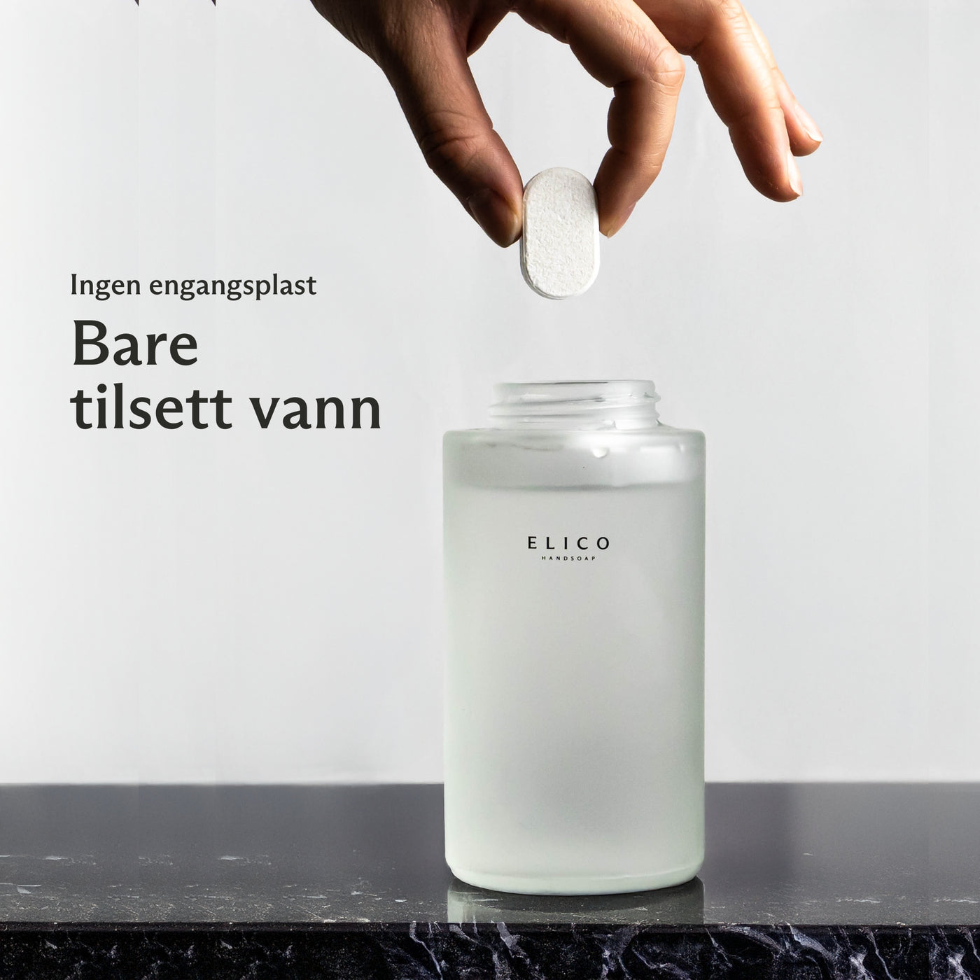 Handseife als Tablette von Elico – einfach Wasser dazugeben, kein Einwegplastik